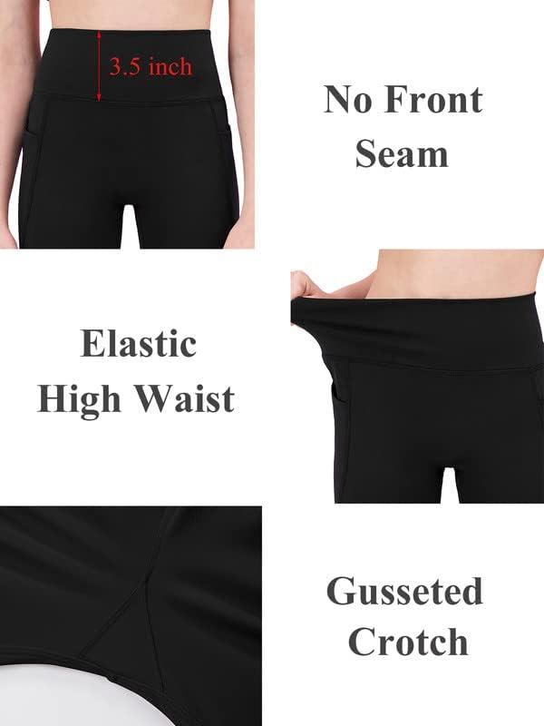 Custom High Waisted No Front Seam Workout Leggings With Phone