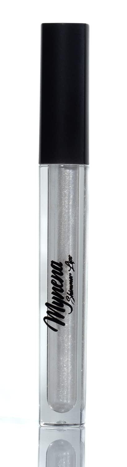 Mynena Clear Lip Gloss Shine with Silver Glittery Glossy Finish  Moisturizing with Jojoba Oil, Talc-Free Mica-Free Gluten-Free Paraben-Free  Cruelty-Free Vegan