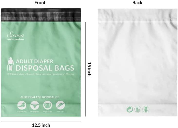 Sirona Premium Adult Diaper Disposal Bags - Pack of 60