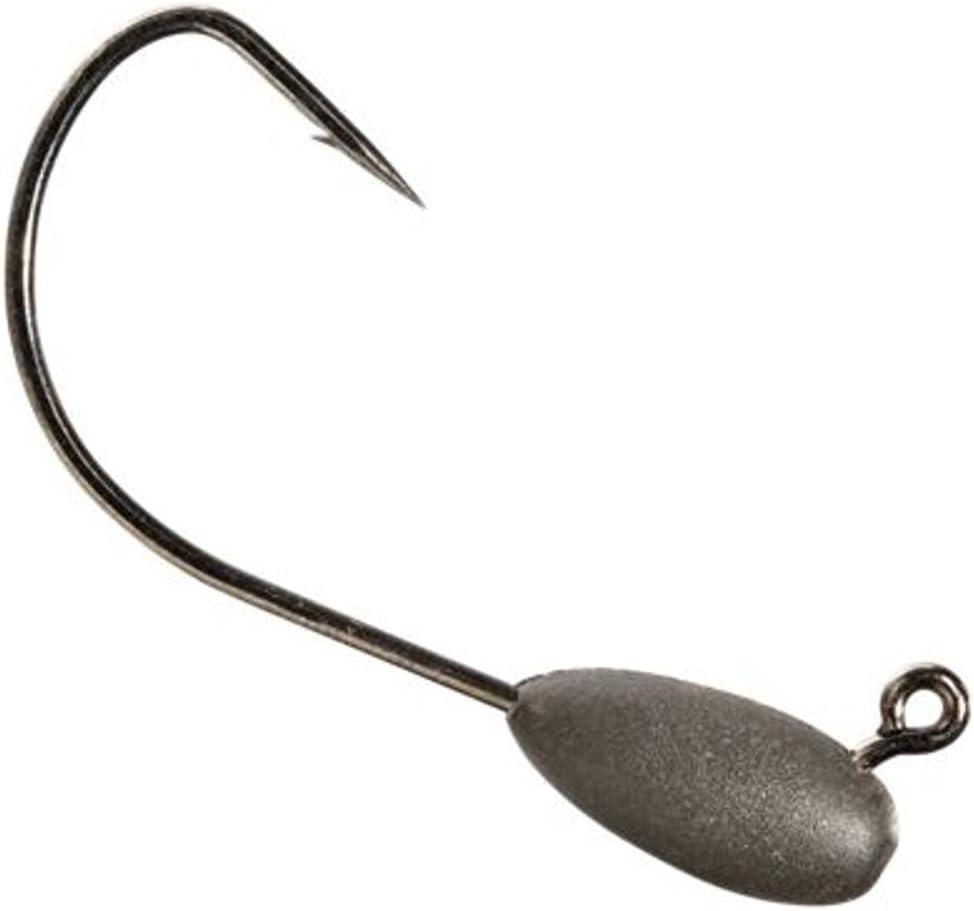 Reaction Tackle Tungsten Tube Jig Heads- 5-Pack- for Bass Fishing - Tube  Bait Hooks Silver 3/16 oz