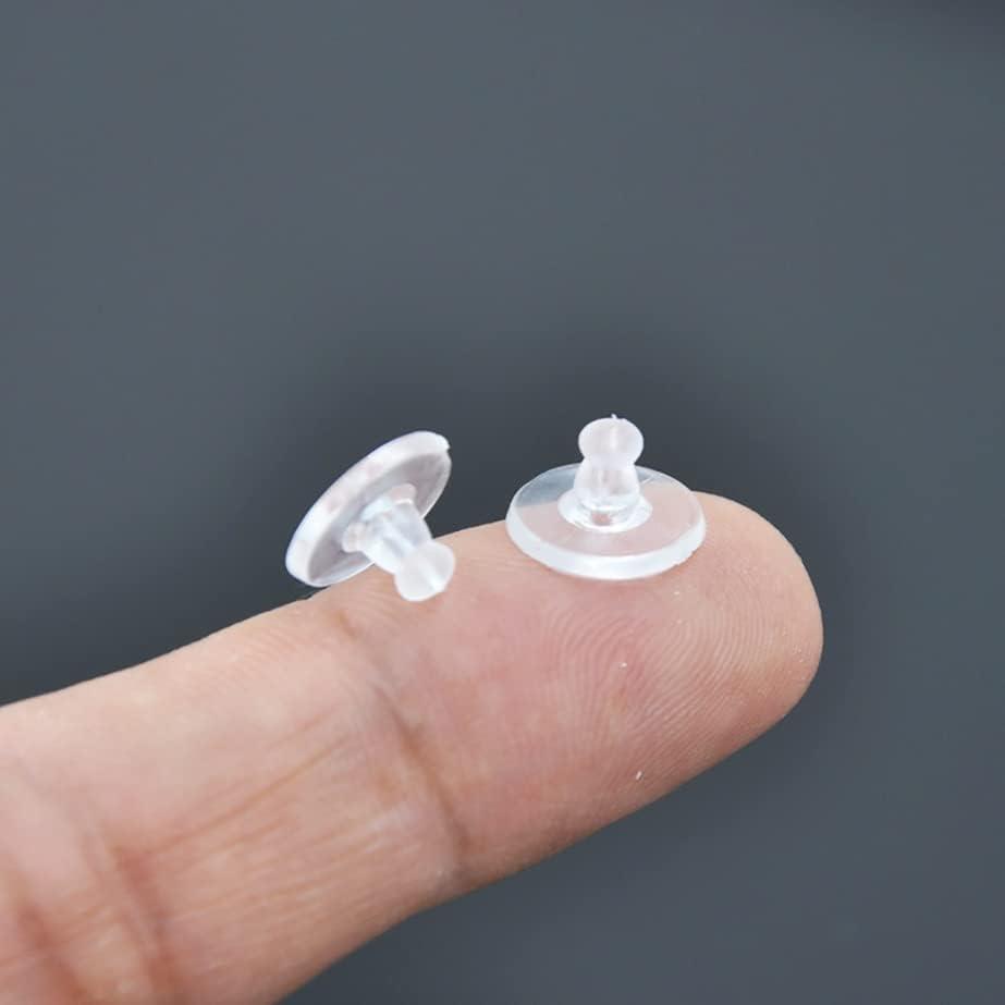 Fishhook Earring Backs for Droopy Ears Earring Backs Replacements Bullet  Clutch Back Earrings for Heavy Earring (Silver and Gold)