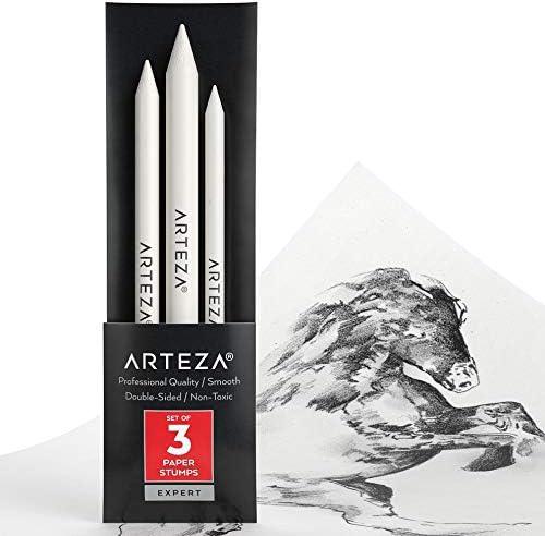 Arteza White Charcoal Pencils - Set of 12