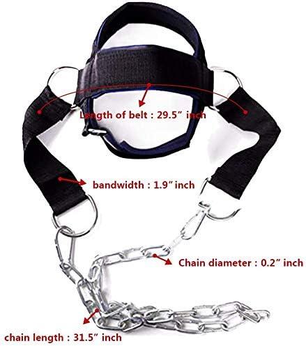 MMB Pro Series, Neck Muscle Trainer Kit, Functional Trainer & Neck Weight  Lifting, Heavy-Duty Head Harness Weight Belt with Chain, Neck Builder