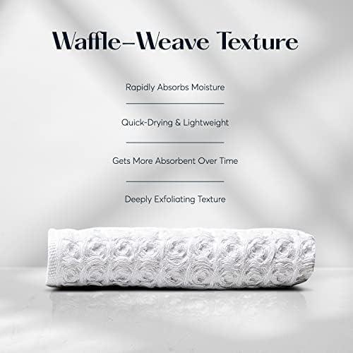 SUTERA - Waffle Hand Towel for Bathroom, Luxury Bath Towels Infused with  Silver Ions, Ultra Soft Absorbent Quick Drying Design Shower Towels