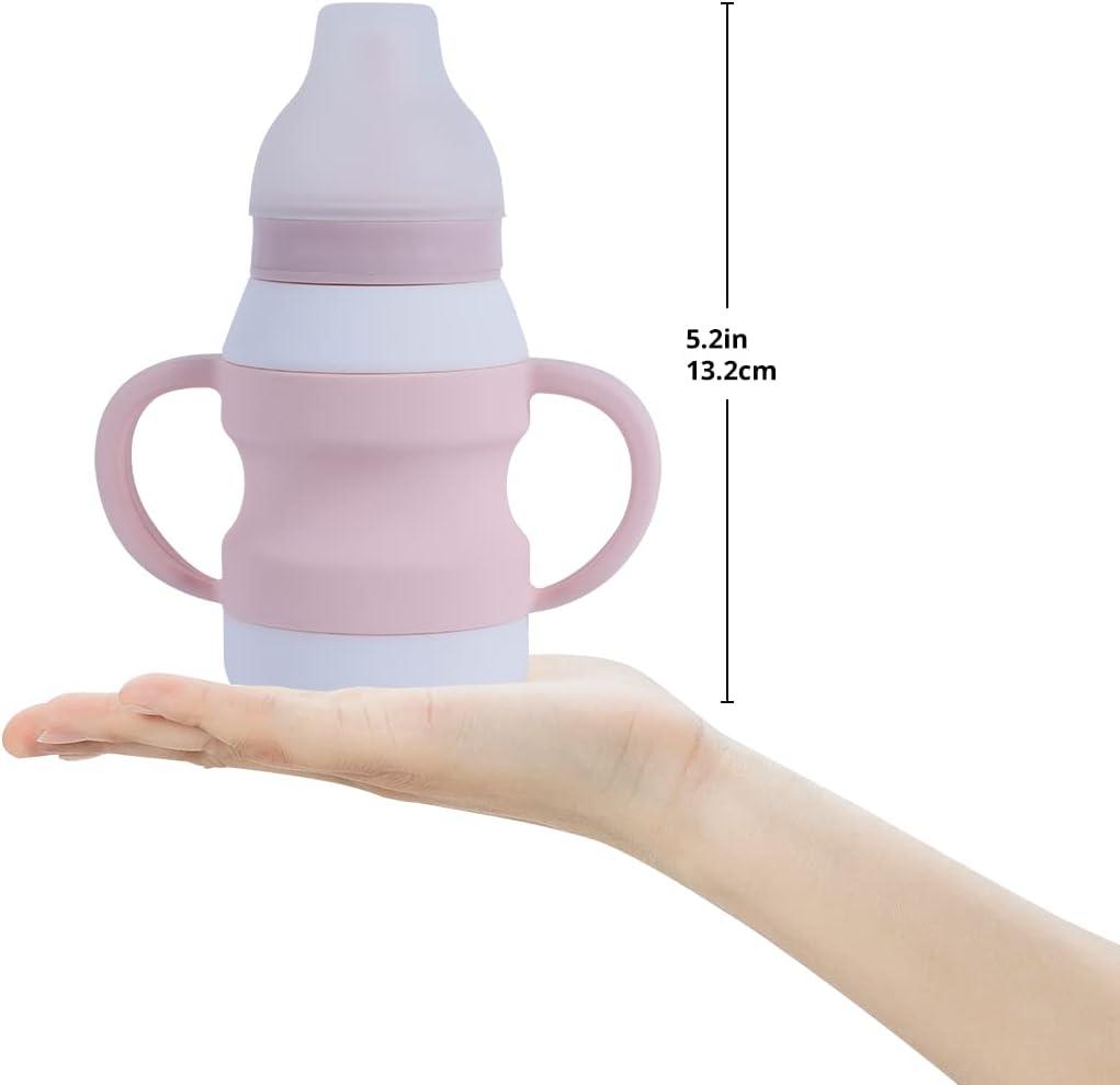 Silicone Straw Sippy Cup Spill-Proof Sippy Cups for Baby 6+ Months