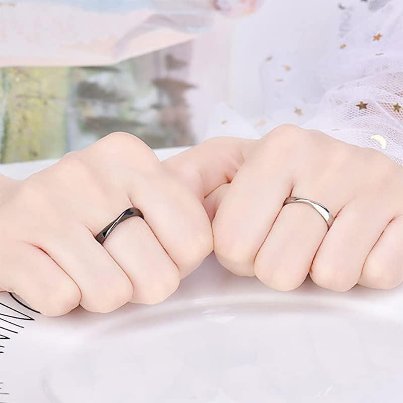 Couple Rings Stainless Steel simple silver Zebra line design wedding love  rings | eBay