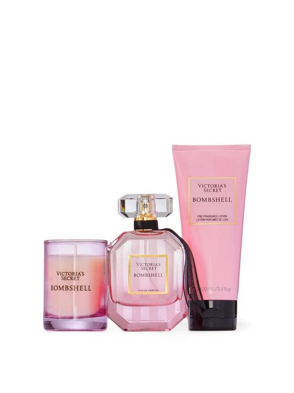  Victoria's Secret Tease 3 Piece Luxe Fragrance Gift Set: 1.7  oz. Eau de Parfum, Travel Lotion, & Candle : Beauty & Personal Care