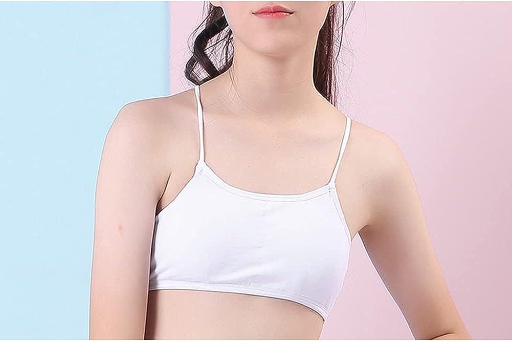 3 Sets of Girls Bra Underpants Cotton Bra Boxer Briefs Breathable Bra  Elastic Underwear for Adolescent One Size Type 1