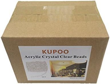 KUPOO 99 ft Clear Crystal Like Beads by The roll - Wedding Decorations  (Colorful)