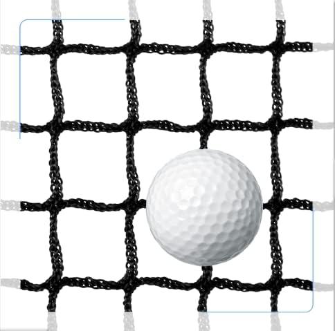 Golf Practice Hitting Net Cage Impact Rope Mesh Netting White Black 