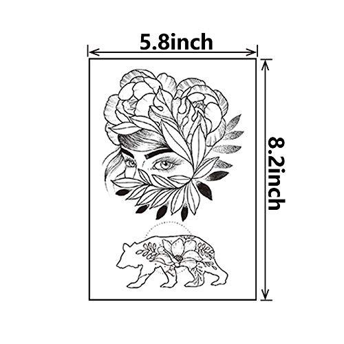 Komstec Mom Dad Black Art Wing Designs Pack of 4 Temporary Tattoo Sticker  For Men and Woman Temporary body Tattoo (2x4 Inch)