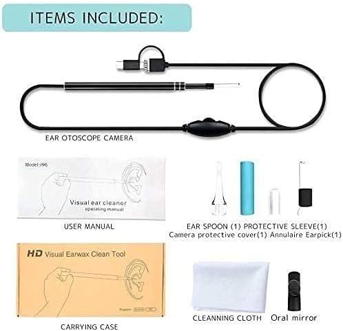 Multifunctional 5.5mm Ear Cleaning Endoscope Camera with Adajustable 6 LED  Light HD Endoscope Camera Visual Ear Nose Mouth Otoscope Camera Ear Wax  Cleaning Tool