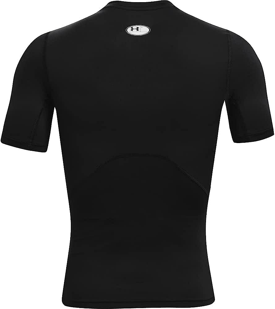 Under Armour Men's HeatGear Compression Short-Sleeve T-Shirt Black (001)/ White Medium