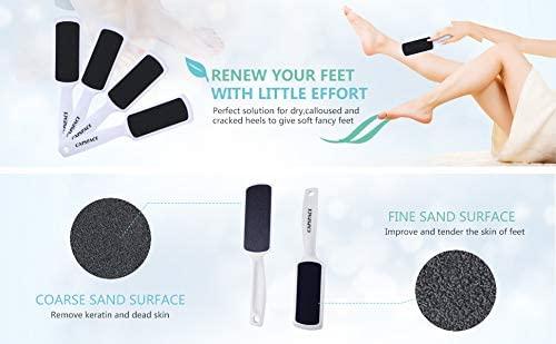 Healeved 4pcs Double-Sided Foot File Dry Skin Remover for Feet Foot Grater  for Dead Skin Manual Foot File Heel Scraper for Cracked Heels Foot Sander