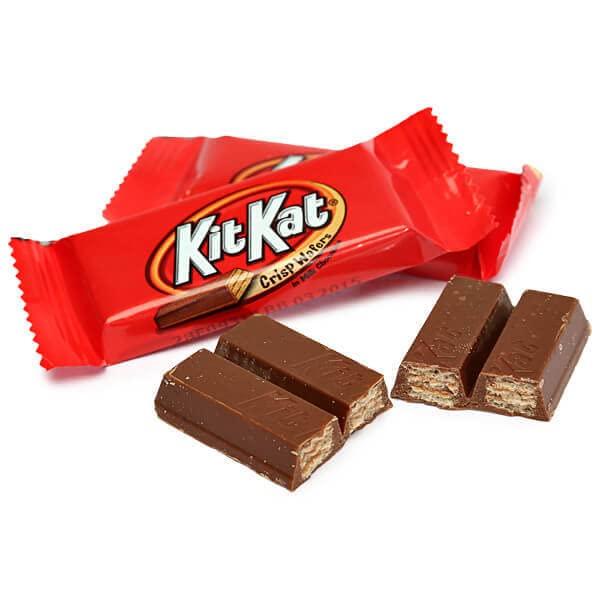 Kit Kat Snack Size Red Crisp Wafers Snack Size Milk Chocolate Candy Bars -  Individually Wrapped - Bulk Pack (1 Pound) 1 Pound (Pack of 1)