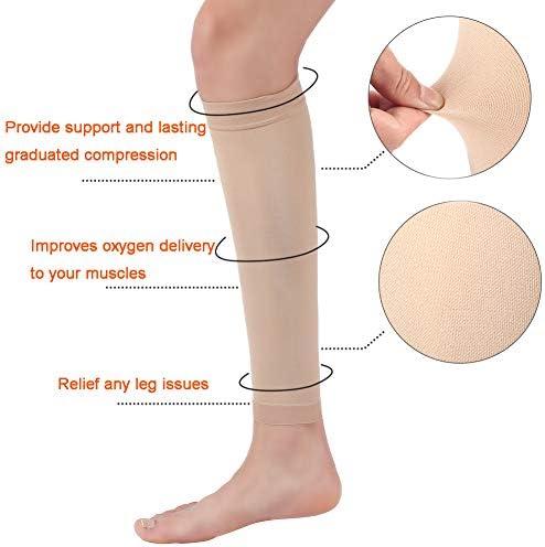 2 Zipper Pressure Compression Socks Support Stockings Leg - Open Toe Knee  High - 20-30mmHg - Helps Circulation, Varicose Veins, Swollen Legs, Zipper  - Nude X-Large Size (2 Pairs) - Walmart.com