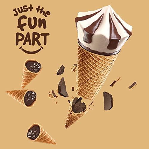Just The Fun Part - Bite-Size Crispy Mini Waffle Cones - Filled With  Premium Belgian Milk Chocolate - Great For Snacks, Desserts, Grab & Go –  (Single Pack - 4.23 oz Bag) Chocolate 4.23 Ounce (Pack of 1)