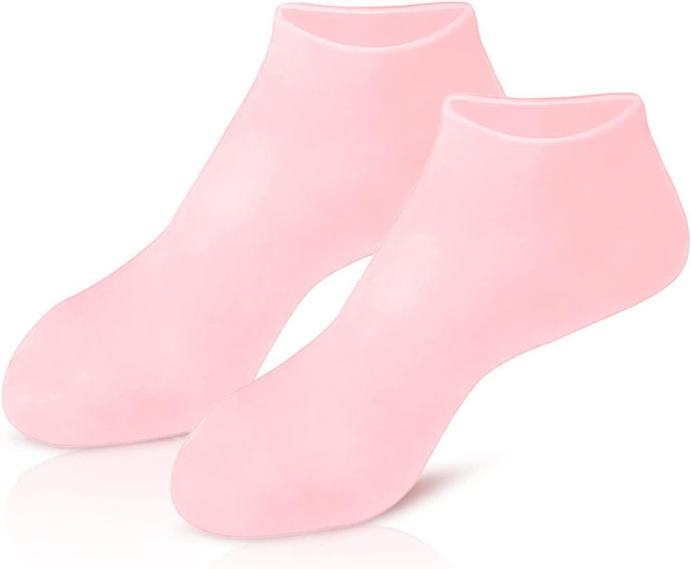 treatment spa socks PINK STRIPES