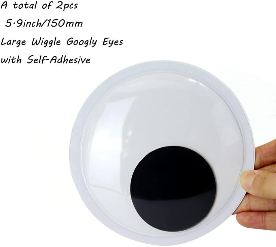 Giant Wiggle Eyes With Self Adhesive Black White Googly Eyes - Temu Mexico