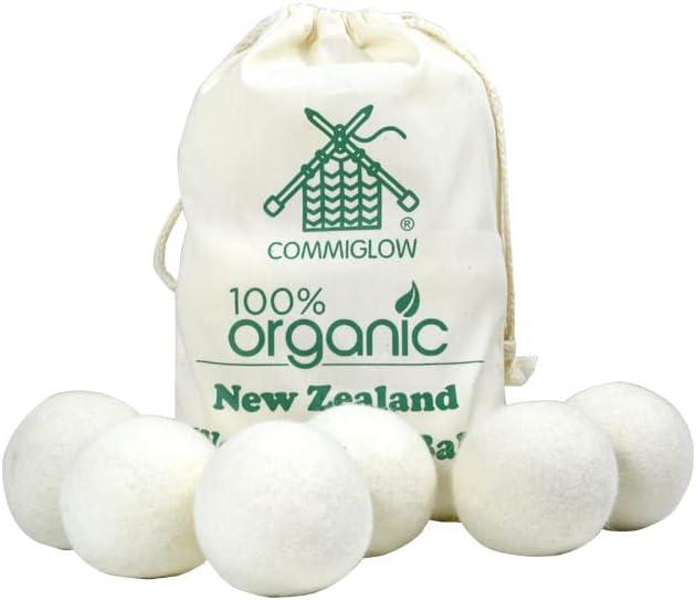 Wool Dryer Balls - Natural Fabric Softener, Reusable, Reduces Clothing  Wrinkles and Saves Drying Time. The Large Dryer Ball is a Better  Alternative to Plastic Balls and Liquid Softener. (Pack of 6)