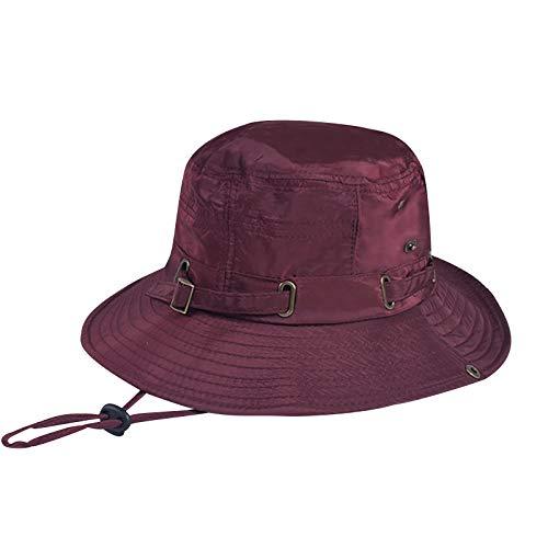 Boonie Hat for Men/Women, Wide Brim Sun Hat Hunting Fishing Hat Bucket Caps  Wine