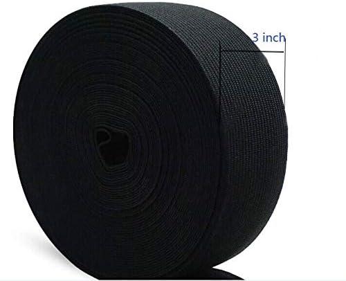 Knit Elastic 4 Inch Wide Black Heavy Stretch High Elasticity Knit Elastic  Band 3 Yards