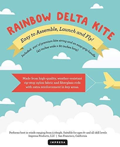  In the Breeze Rainbow Stripe Flutterfly Delta Kite, 43 : Toys  & Games