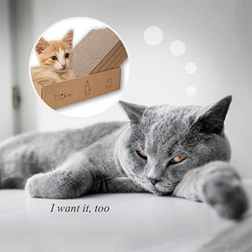 5 Packs in 1 Cat Scratch Pad, Cat Scratcher Cardboard,Reversible,Durable  Recyclable Cardboard, Premium Scratch, Suitable for Cats to Rest