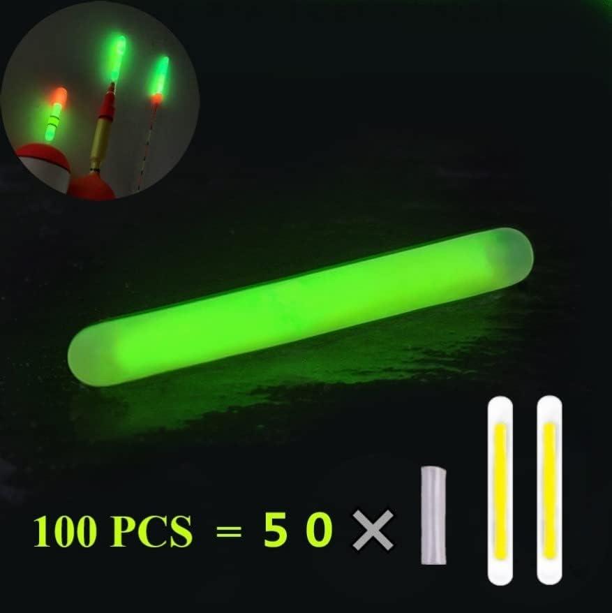100pcs Fishing Float Light Stick Fluorescent Lightstick Led Fluorescent  Dark Glow Sticks Fishing Float Accessories 4.5mm
