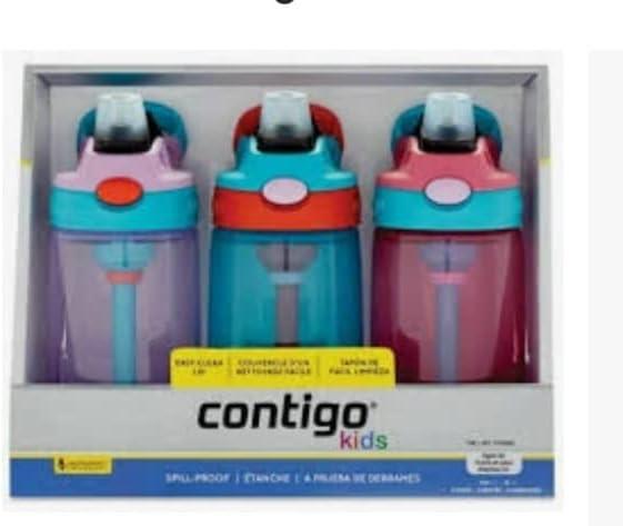 Baby Products Online - Contigo Kids water bottle, 14 ounces with automatic  nozzle technology - spill-resistant, easy-to-clean lid design - for ages 3  plus, dishwasher safe top rack - Kideno