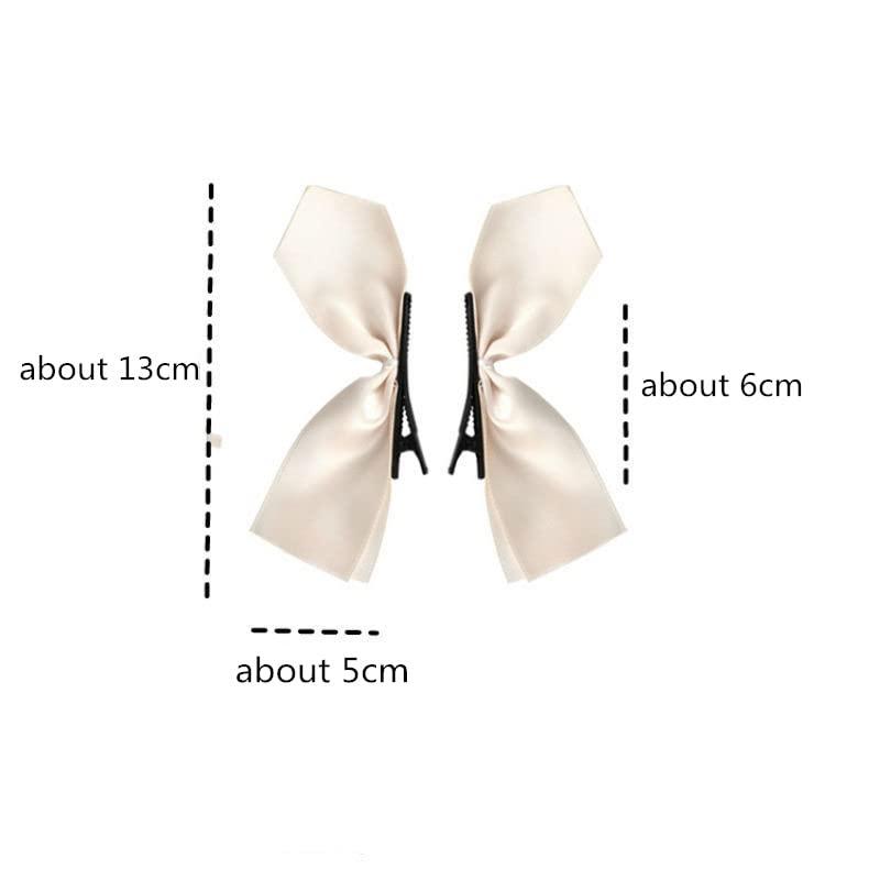  Side Hair Clips Bow Satin Ribbon Hair Clips for Women Girls  Hair Accessories Red Black Bowknot Hairpin Hair Bow Side Clips 3 Pairs :  Beauty & Personal Care