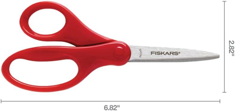 Fiskars Our Finest Contoured Scissors 8 Pointed Red Left Handed
