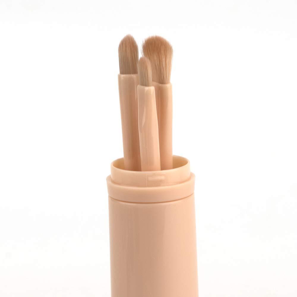 Travel Portable Makeup Brush Set - Mini 4 in 1 Face Powder Foundation  Blending Bronzer Brushes, Lip Brush, Highlight Brush, Eyeshadow Brush