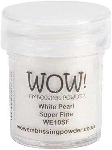 Wow! Embossing Powder Black and White Bundle: Primary Ebony, Opaque Bright White, White Pearl, Clear Gloss, 15ml