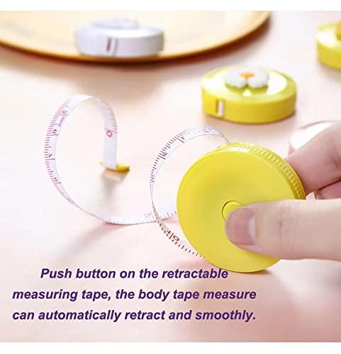 2PCS Measuring Tape Retractable Flexible Small Pocket Kid Size for Tailor  Fitness Clothes Sewing Handcrafts Body Measurement