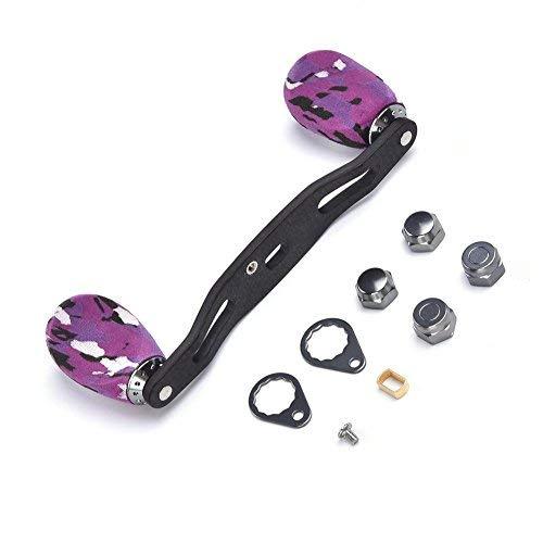 Vbestlife Replacement Fishing Reel Handle, Knob Accessories for Baitcasting  Carbon Fiber Frame with Fittings Replacement Parts 95mm Purple