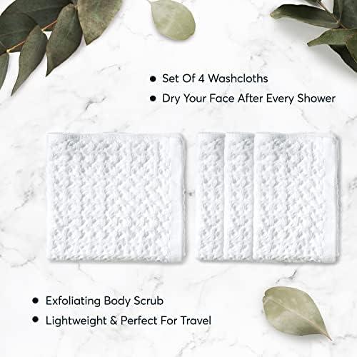 SUTERA - Waffle Hand Towel for Bathroom, Luxury Bath Towels Infused with  Silver Ions, Ultra Soft Absorbent Quick Drying Design Shower Towels