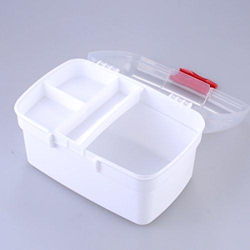 4 Ever Medicine Box Transparent First Aid Box,Family Emergency Kit Medication Storage Organizer with Handle Portable Medicine Cabinet Storage Pill