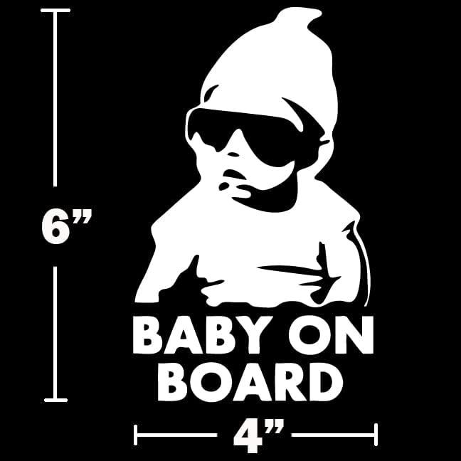 Funny Fishing Baby On Board Car Vehicle Reflective Decals Sticker