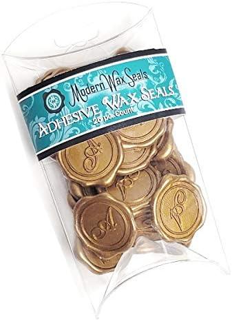 Adhesive Wax Seal Stickers 25Pk Pre-Made from Real Sealing Wax