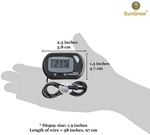 SunGrow Lcd Digital Thermometer For Bearded Dragon, Accurately