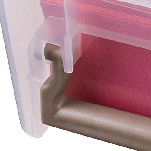 ArtBin 6925AB Semi Satchel with 3 Removable Dividers Portable Art & Craft  Organizer with Handle 1 Plastic Storage Case Clear Gold Dividers