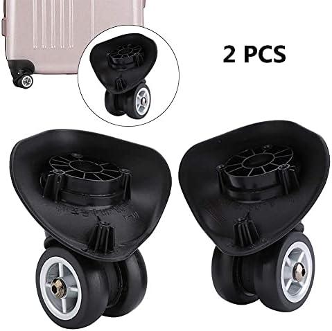 Dilwe Suitcase Wheels 2Pcs, Luggage Wheels Replacement Travel Suitcase  Accessory (W042 S)