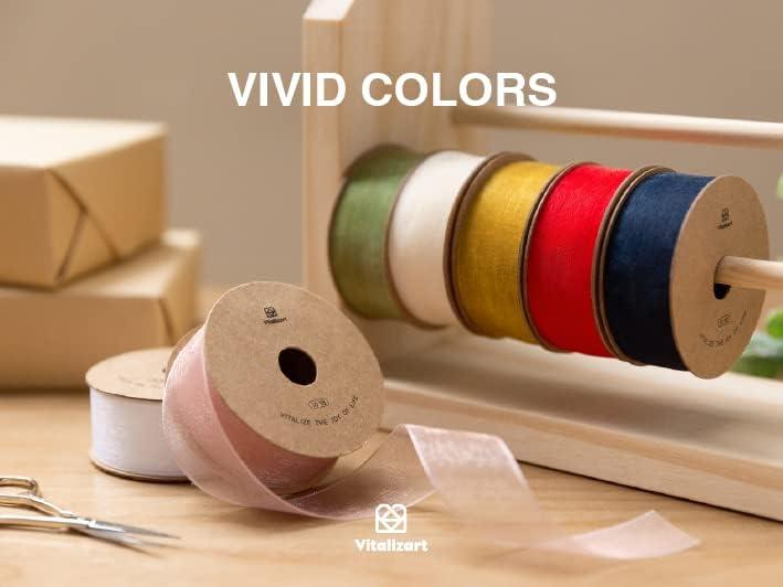 Wired Ribbon,Sheer Ribbon,Ribbons for Crafts,Wide Ribbon,Organza