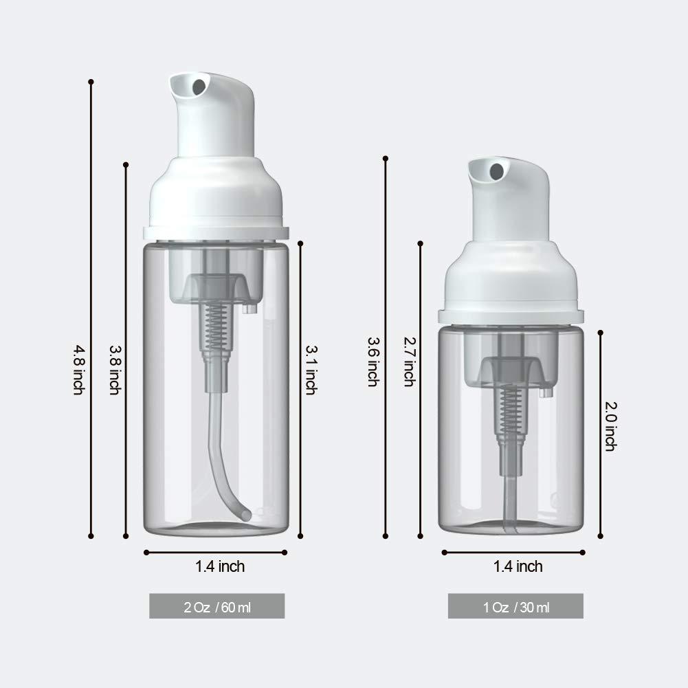 24 Pcs Empty Foam Pump Bottle 1oz/30ml Travel Size Plastic Pump Bottle Soap  Bottle Portable Small Hand Sanitizer Dispenser Bottles, Refillable Clear