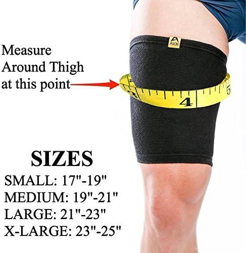 Thigh Brace Support Hamstring Wrap Compression Sleeve Trimmer for