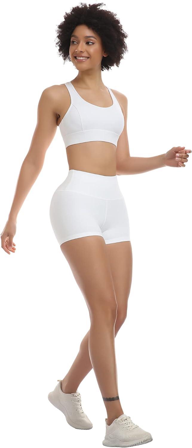 CHRLEISURE Workout Booty Spandex Shorts for Women, High Waist Soft