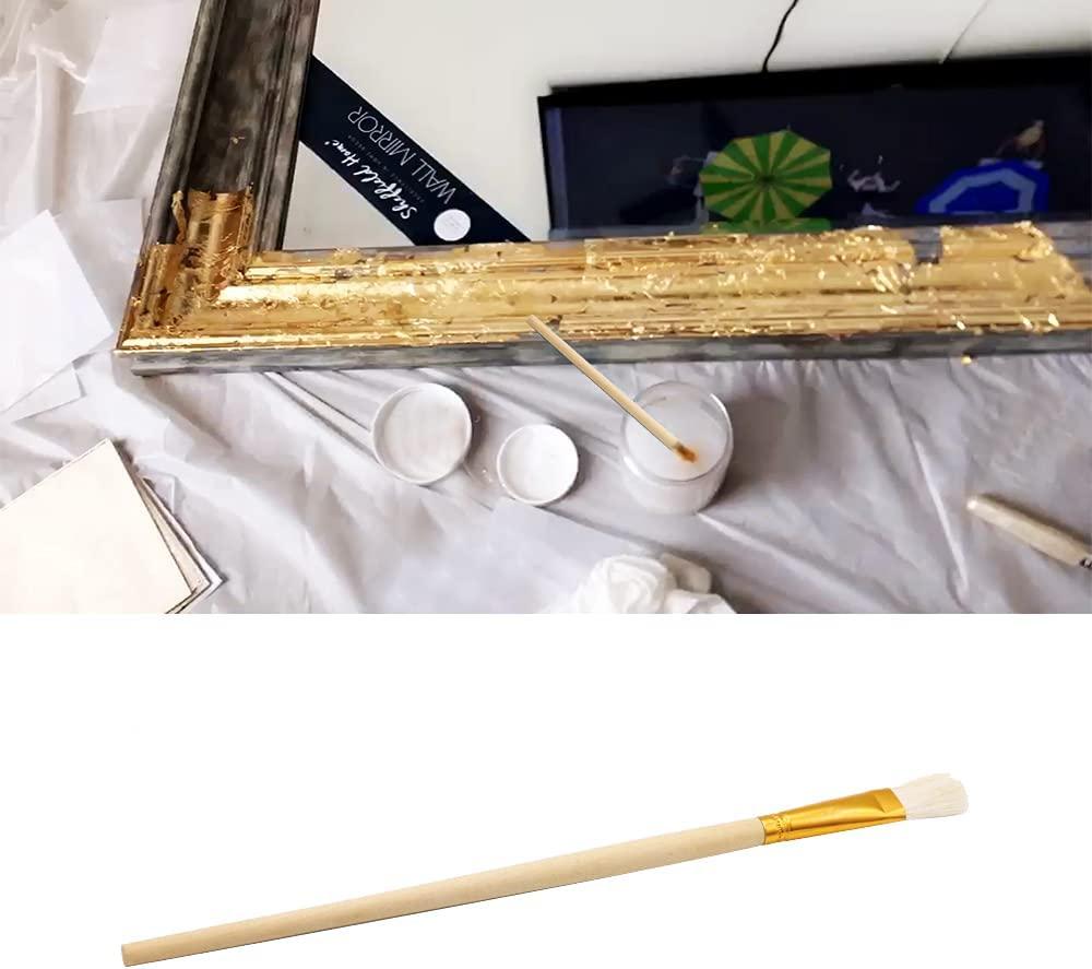 Gilding Brush, Goat Hair Brush, Leaf Sweeper, Paint Brush for Edible Gold  Leaf, Gold Flakes, Gold Leaf Sheets (Type2 + Type7 ） 