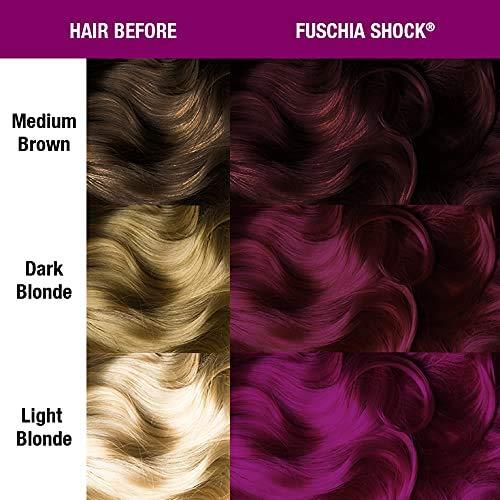 MANIC PANIC Fuschia Shock Dark Pink Hair Dye – Classic High Voltage - Semi  Permanent Deep, Cool Fuchsia Hair Dye Is Our Darkest Pink Hair Color With