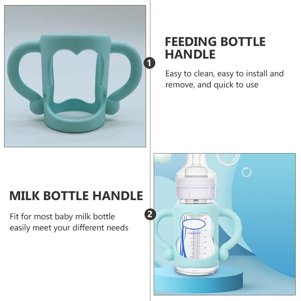 Silica Gel Baby Feeding Bottles Sippy Cup Toddler Newborn Infant Milk Water  Bottle with Handle Training